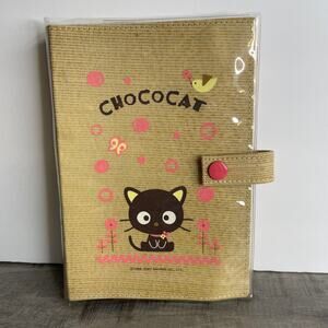 NOS Vintage SANRIO CHOCOCAT 1996 Undated Planner Tan Pink Address Book Organizer
